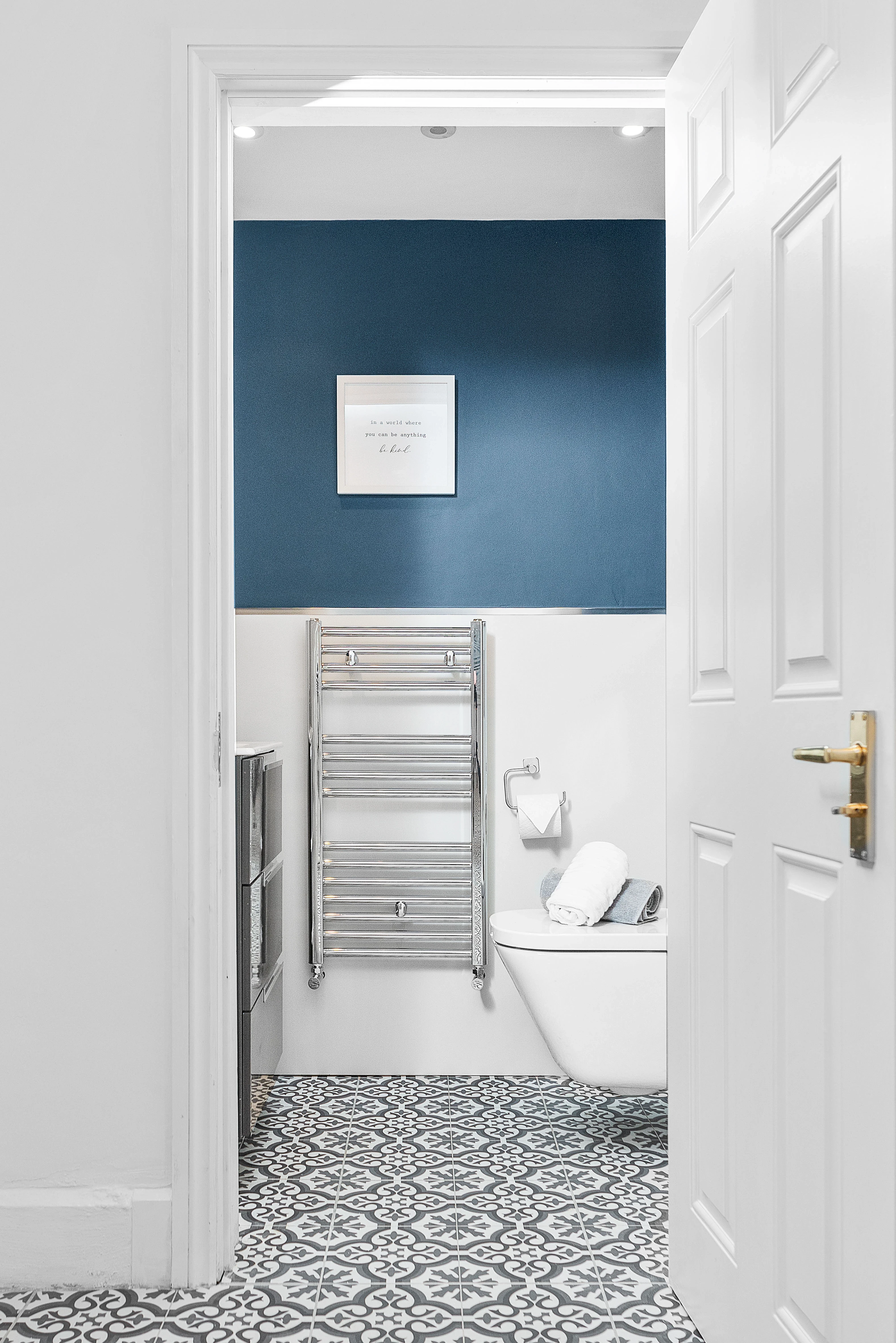 Sneyd Park bathroom — sculpted basin and contemporary fittings