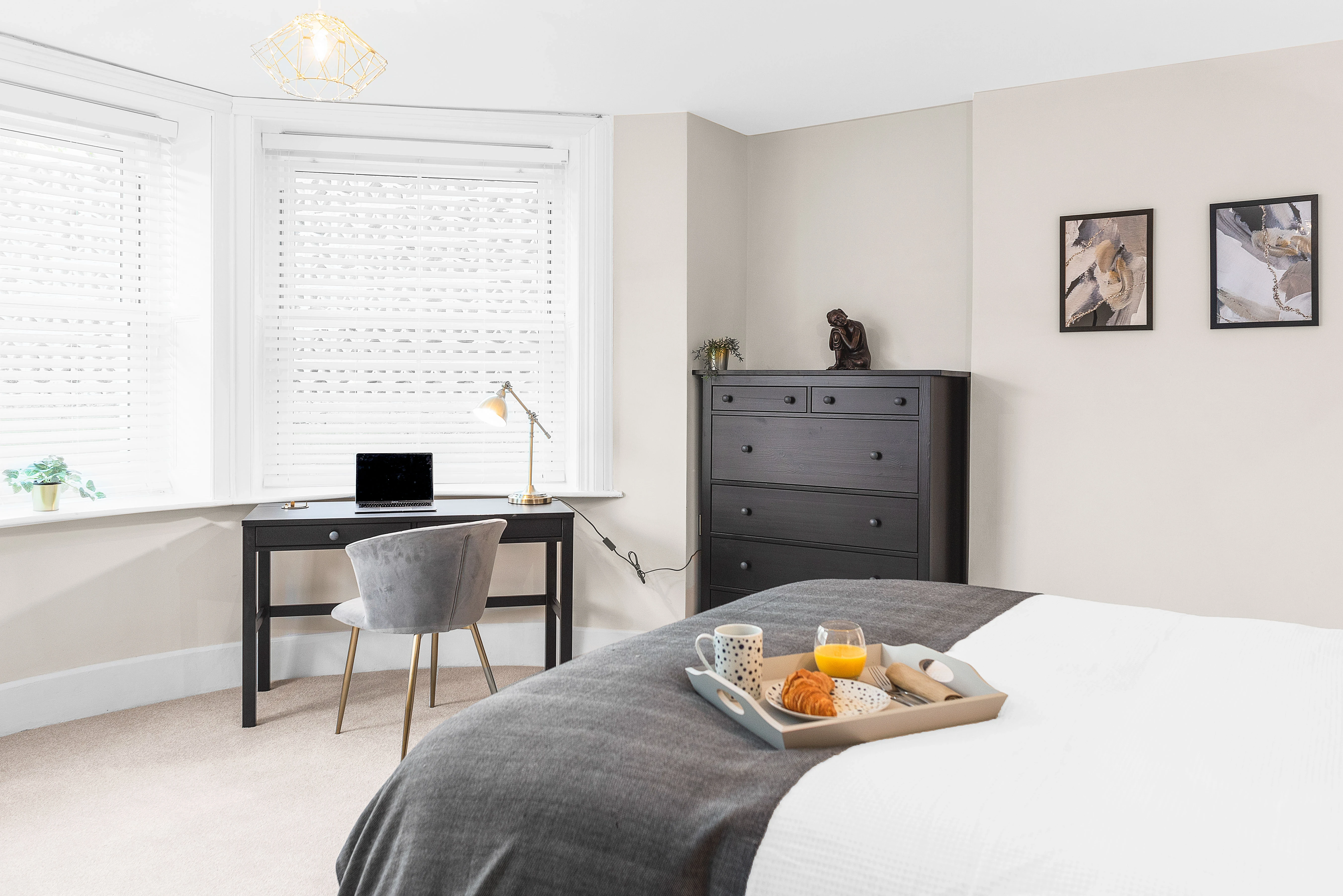 Sneyd Park bedroom — minimalist composition, soft natural light
